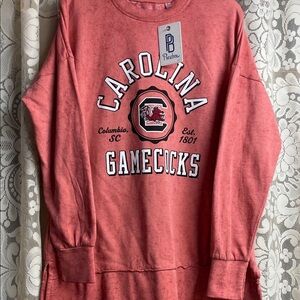 Pressbox Coral Carolina Gamecocks Sweatshirt NWT Medium